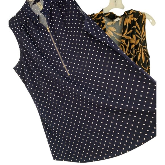 Lot of 2 Tops Perception +  JKLA SL Tunic Size L Dot and Tropical Resort 8839 - Picture 8 of 11